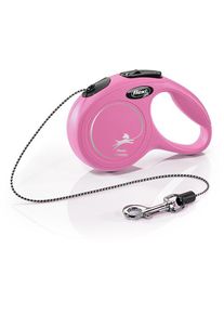 Flexi Classic Rollleine, Seil, 5m, pink, S