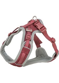Trixie Premium FlexMesh Geschirr, wide fit, sangria, S–M, 48-69cm/20mm