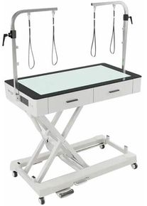 Waggz Roll-Bright LED Trimmtisch mit Schubladen, elektrisch, 102x66x32-101,5cm