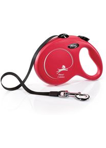 Flexi Classic Gurt Rollleine, rot, 5m, L