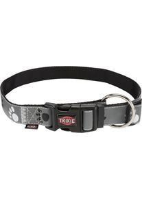 Trixie Silver Reflect Halsband, schwarz/silbergrau, L–XL, 40–65cm, 25mm