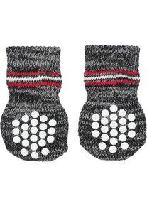 Trixie Anti-Rutsch Hundesocken, 2 Stück, grau, M–L