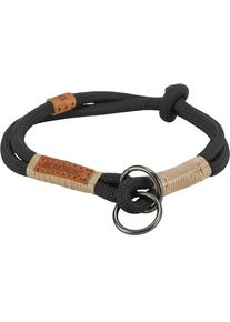 Trixie BE NORDIC Zug-Stopp-Halsband, L&ndash;XL, 55cm/&oslash;13mm, schwarz/sand