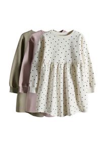 The Set, Piger, Kjole, Khaki / Gammelrosa / Uldhvid, Størrelse 6 yrs