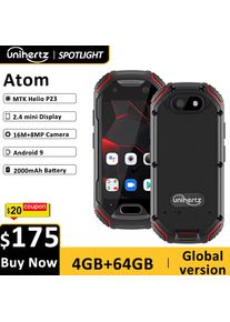 In Stock Unihertz ATOM World's Mini Rugged Smartphone 4GB 64GB Android 9 Octa Core 2.45 inch Unlocked Cellphone 2000mAh NFC