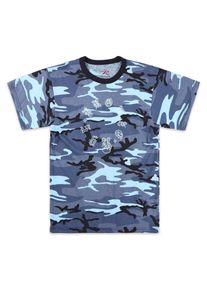 Bronze 56k Old E Spiral T-Shirt blue camo men L