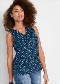 bonprix Femei Top cu imprimeu, albastru, 36/38