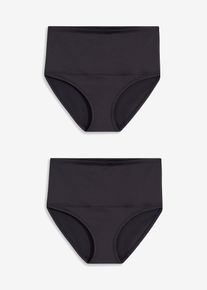 bonprix Femei Chiloți termo cu efect modelator ușor (2buc.), negru, 44