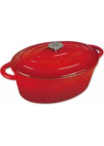 Kinghoff Enamelled cast iron skillet 33cm KH-1612, Pfanne + Kochtopf, Rot