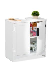 Relaxdays, Waschbeckenunterschrank, Waschbeckenunterschrank (60 x 30 x 60 cm)