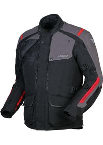 Modeka Varus, veste textile imperm&eacute;able , couleur: Noir/Gris Fonc&eacute; , taille: 3XL
