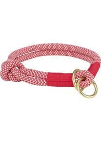 Trixie Soft Rope Zug-Stopp-Halsband, rot/creme, L&ndash;XL, 55cm/&oslash;13mm