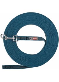 Trixie Schleppleine, gummiert, petrol, S–M, 15m/15mm