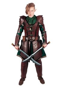 Ensemble complet d'armure en cuir - Guerrière elfe