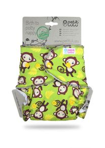 Petit Lulu Höschenwindel Fluffy Organic XL (Druck) - Monkey Business