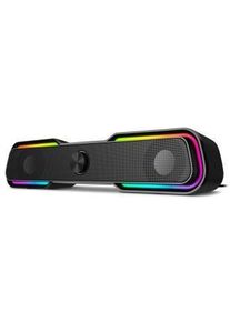 Sven Lautsprecher Skaļrunis Gaming Mini Soundbar RGB 10(2&times;5)W USB Bluetooth, Toaster, Mehrfarbig
