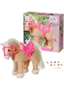 Baby Born Plüschfigur »My Cute Horse« mit Sattel, Zaumzeug und Pins in pink