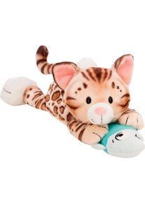 Nici Kuscheltier »Homies GREEN, Katze Bengal & Fisch 30 cm liegend« in braun
