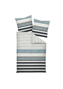 Janine Bettbezug »Bettwäsche DAVOS 1er Pack« in blau, Größe B/L: 155 cm x 220 cm