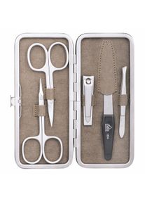 ERBE® Erbe Damen Maniküre-Etui »Maniküre Set Bügel-Etui Serie VEGAN«, Größe B/H/T: 145 mm x 70 mm x 1,7 mm 5 tlg.