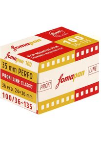 FOMA pan 100 135-36 packed in "RETRO PAN-Box", Analogkamera, Schwarz