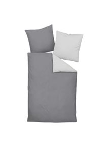 Janine Bettbezug »Bettwäsche COLORS 1er Pack« in grau, Größe B/L: 155 cm x 220 cm