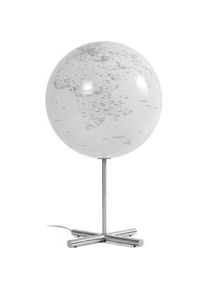 atmosphere, Globus, Globuslampe 30 cm Durchmesser Edelstahl weiss mit Beleuchtung NR-0331gl-GB (30 cm)