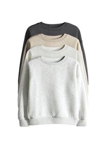 The Set, Piger, Sweatshirt, Beige / Grå / Mørkegrå, Størrelse 3 yrs