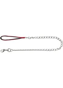 Trixie Kettenleine mit Neopren-Handschlaufe, rot, L–XL, 1m/4mm