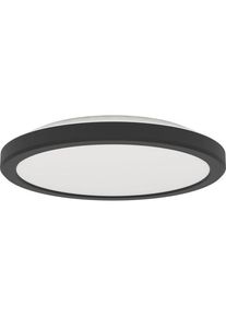 Eglo, Wandleuchte + Deckenleuchte, Testara-E plafond &oslash;211 10,8W 1350LM, Sort
