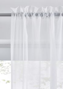 bonprix Firany z lekkiego woalu z tunelem (2 szt.), biały, Wys./szer. 145/150 cm