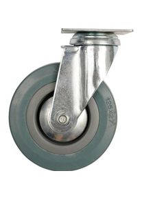 TOYA, Möbelrollen, VOREL Twisted Grey Gummi 50mm Gummi