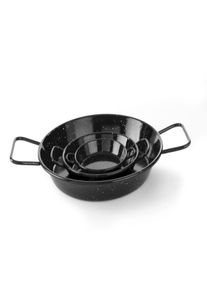 Paellera esmaltada Hendi apta para parrilla de gas con Ø150mm y 2 asas