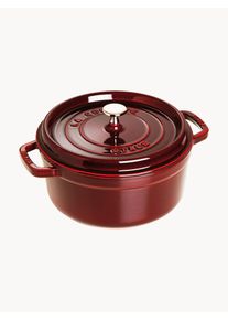 Staub Cacerola redonda de hierro fundido La Cocotte Rojo, Plateado Metal Ø 26 x Al 17 cm