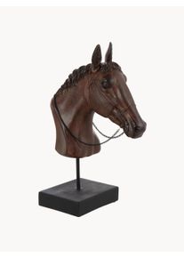 jolipa Dekoracja z podstawą Horse Head Brązowy S 24 x W 36 cm