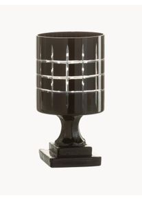 jolipa Świecznik na tealighty ze szkła Czarny &Oslash; 10 x 18 cm