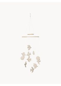 Ferm Living Kids Móvil de algodón orgánico Swif Bird Blanco Algodón, Algodón orgánico Ø 37 x Al 100 cm