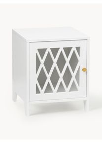 Cam Cam Copenhagen Mesita de noche artesanal Harlequin Blanco Madera An 40 x Al 47 cm