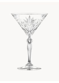 RCR Crystal Martini Glasses Melodia, Set of 6 Transparent Crystal, Glass Ø 11 x H 17 cm, 210 ml