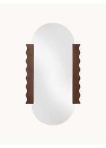 nobodinoz Espejo de pared infantil de madera de caucho Heju Marrón Madera, Madera maciza An 53 x Al 100 cm