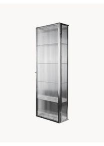 ferm LIVING Vitrina de pared Haze Plateado, Transparente Vidrio, Metal An 35 x Al 100 cm