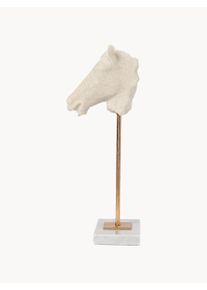 Adamsbro Objeto decorativo em m&aacute;rmore Horse Raised Branco L 14 x Alt 34 cm