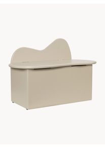 Ferm Living Kids Banco infantil de madera con espacio de almacenamiento Slope Beige Madera An 75 x F 38 cm