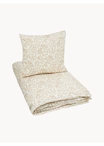 Cam Cam Copenhagen Ropa de cama infantil de satén Lierre Marrón, Blanco Satén, Algodón, Algodón orgánico 100 x 140 cm + 1 cojín 40 x 45 cm