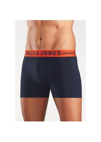 Jack & Jones Jack & Jones, Herren, Boxer &raquo;JAC Lichfield Trunks&laquo; Packung, 3 Stk. mit kontrastfarbigem Bund, anthrazit-meliert, navy, bordeaux, 3 Stk., S -3 Stk., 