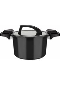 GSW, Dampfgartopf &raquo;Gourmet Nero, &Oslash; 24 cm, Fassungsverm&ouml;gen 6 Liter&laquo; 1 Stk. tlg. Aluminium, schwarz, 6 l + &Oslash; 24 cm, schwarz