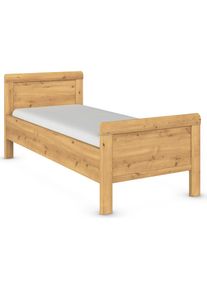 Rauch , Bett »Bett Einzelbett Stollenbett EVELYN« in Komforthöhe aus Holzwerkstoff in elegantem Stil MADE IN GERMANY , Asteiche