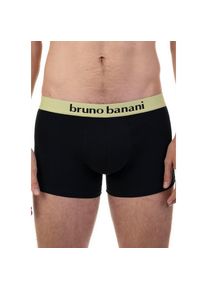 Bruno Banani, Herren, Boxer &raquo;Flowing&laquo; 2er Pack, mit kontrastreichem Logobund, lime-schwarz, S (4), lime-schwarz, Herrenshort von Bruno Banani