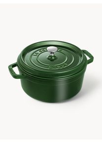 Staub Cacerola redonda de hierro fundido La Cocotte Verde Metal Ø 24 cm x Al 15 cm, 3.8 L