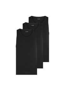 Calvin Klein Underwear, Damen, T-Shirt &raquo;TANK 3PK&laquo; Packung, 3er-Pack, 3 Stk. mit Logo am Saum, Black/Black/Black, XXL (56), Black/Black/Black, 3er-Pack